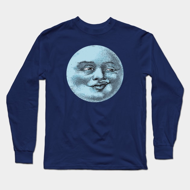 Blue moon Long Sleeve T-Shirt by Midcenturydave